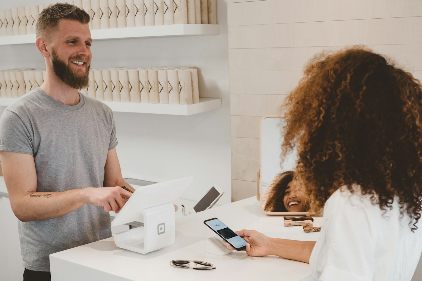 Customer paying online with a card